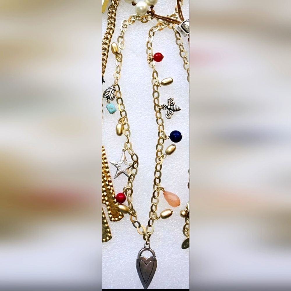 COPY - Chico's Beads - Heart - Star - Butterfly Necklace